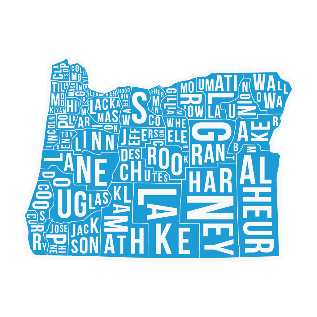 County Map 3.5" Sticker