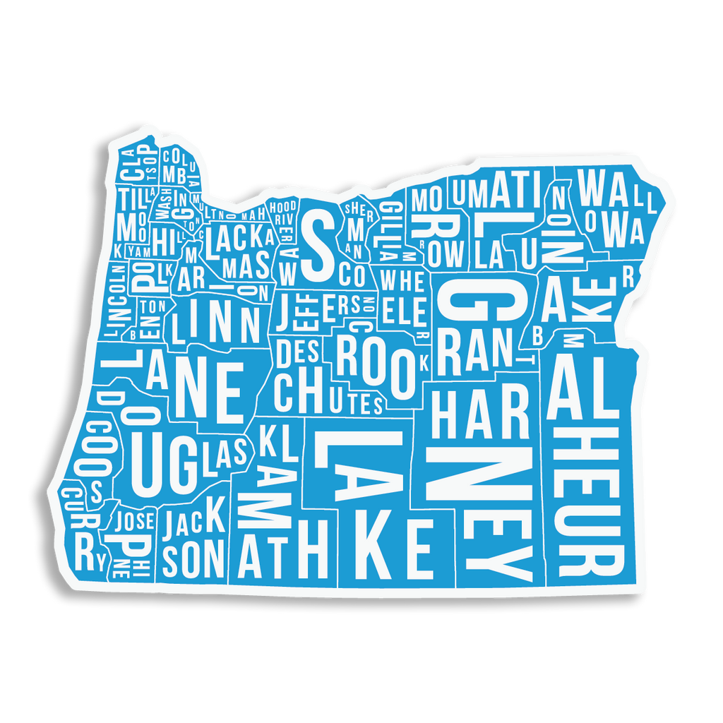 County Map 3.5" Sticker