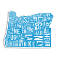 County Map 3.5" Sticker